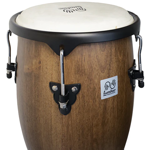 Set conga 10x11xH28'' café madera+stand