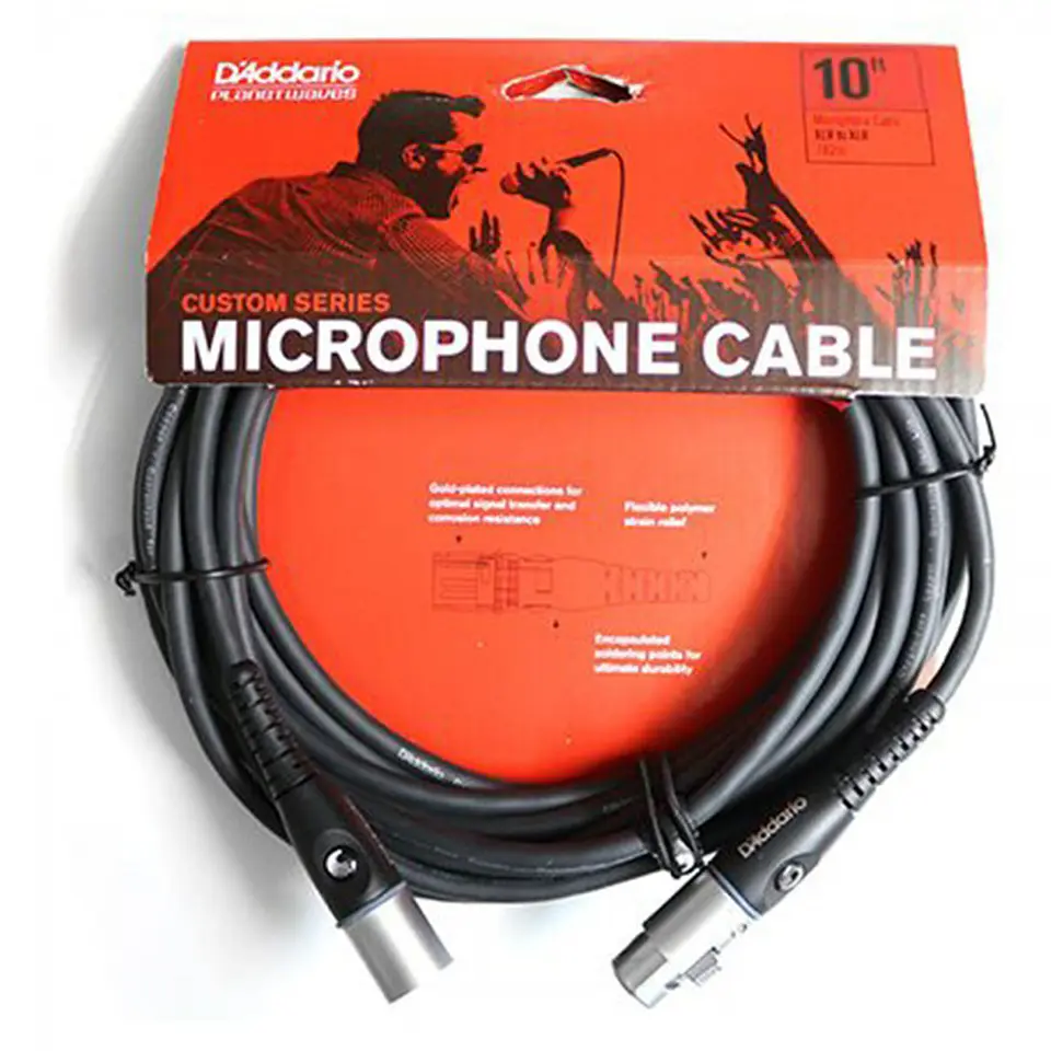 Cable Micrófono XLR 3mts. PW-M-10 Daddario 2