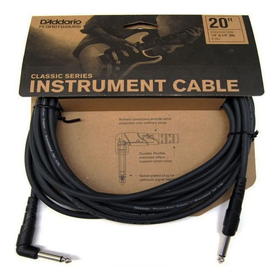 Cable Instrumento 6m PW-CGTRA-20 Planet Wave Daddario 2