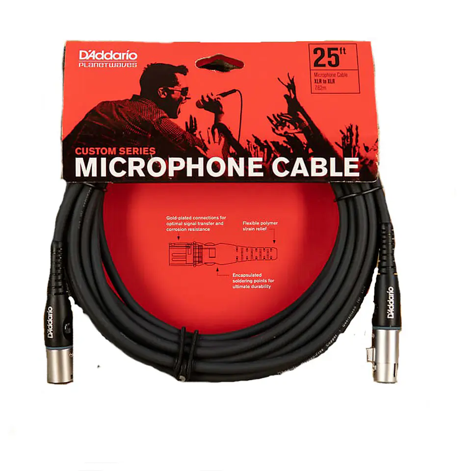Cable Micrófono XLR 7,6mts. PW-MS-25 Daddario 2
