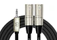 Cable Y Kirlin MiniPlug - 2 XLR Macho 1.5m Y-370PRL - Miniatura 1
