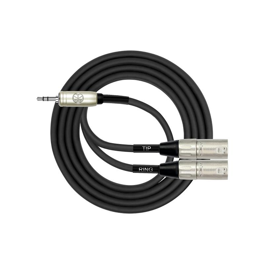 Cable Y Kirlin Miniplug - 2 Xlr Macho 3m Y-370prl