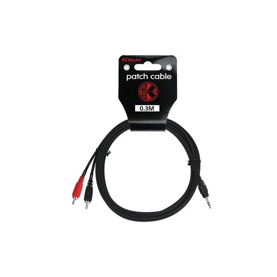 Cable Kirlin MiniPlug - 2 RCA 0.3m YE-364L