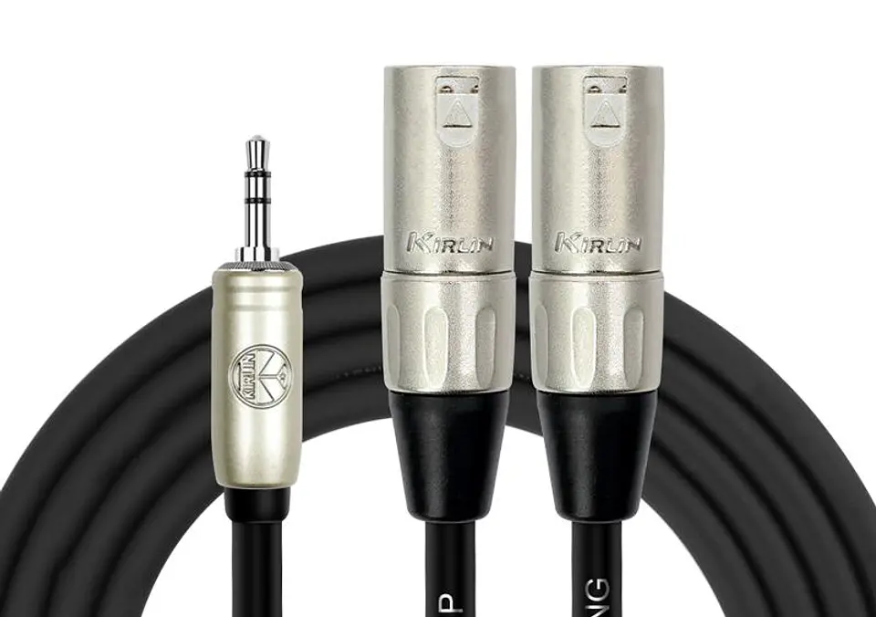 Cable Y Kirlin MiniPlug - 2 XLR Macho 1m Y-370PRL 1