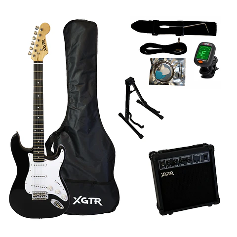 Pack Guitarra Eléctrica Black ST111 BK, Amp 15w XGTR