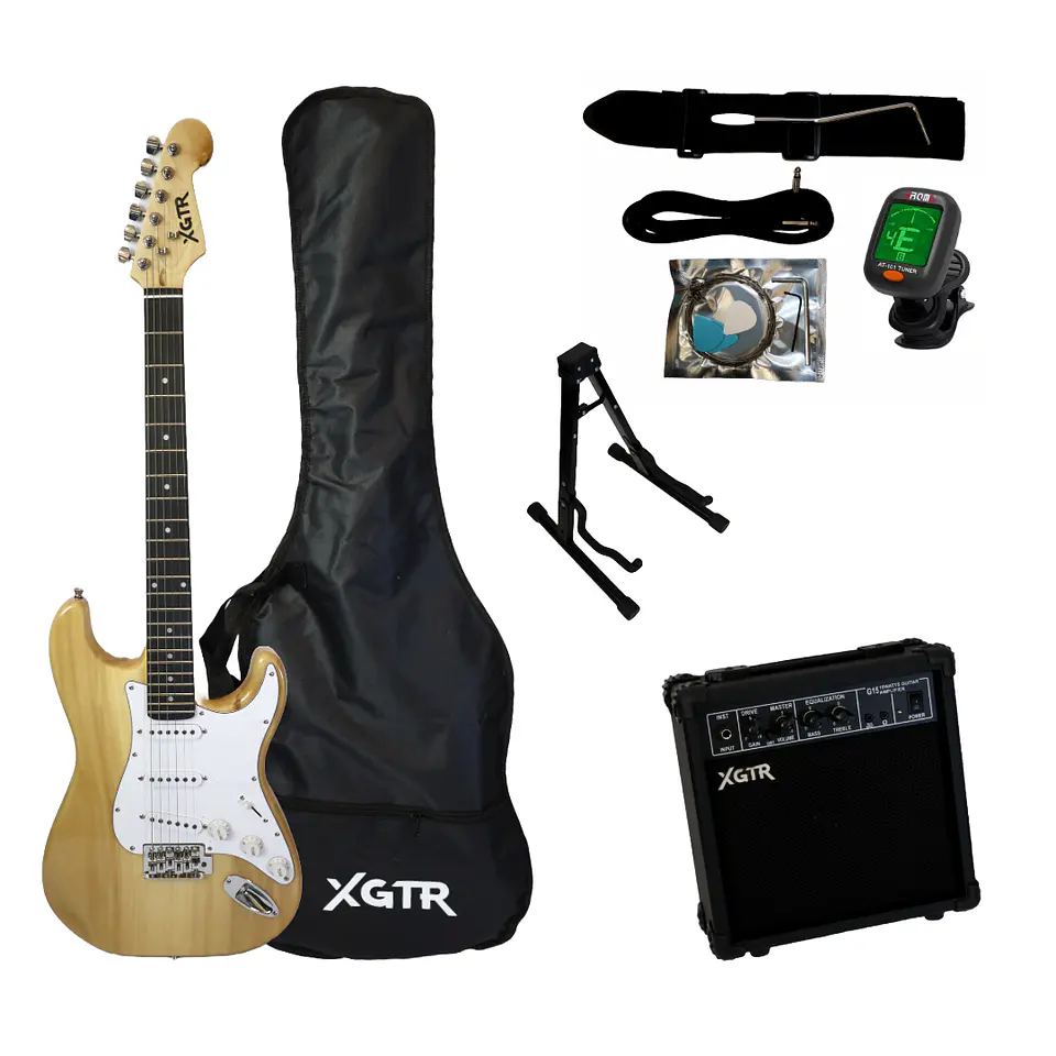 Pack Guitarra Eléctrica Natural St111 Nt, Amp 15w XGTR 1