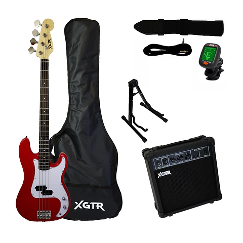Pack Bajo Eléctrico Precission Red PB100 RD, Amp 15w XGTR