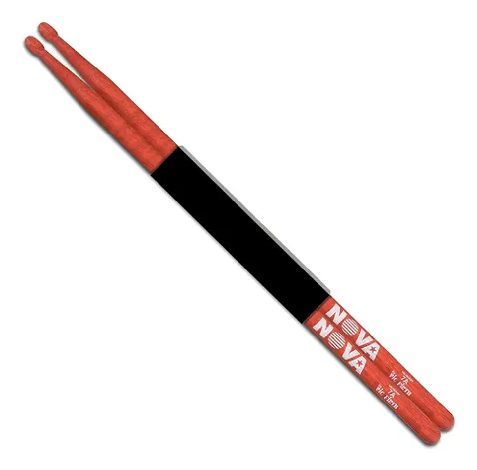 Baqueta Nova punta nylon VICFN7ANR 7AN Red Vic firth 1