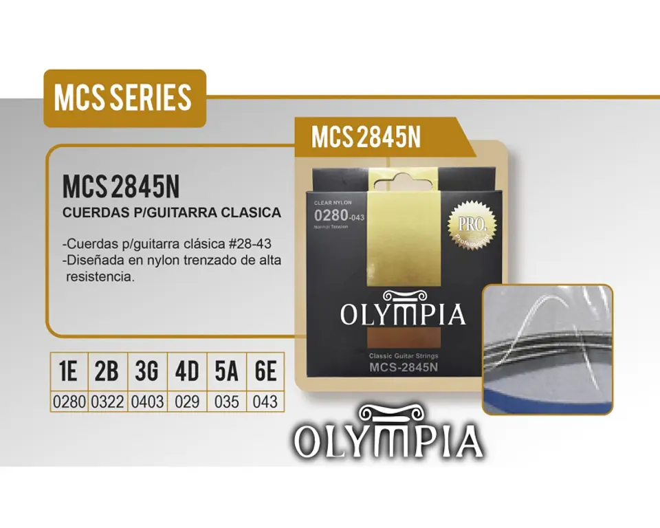 CUERDA GUITARRA CLASICA MCS 2845N Olympia 2