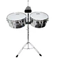 Timbales 13x14xH6.5'' plateada Tumbao - Miniatura 1