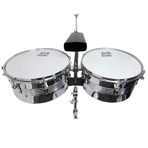 Timbales 13x14xH6.5'' plateada Tumbao