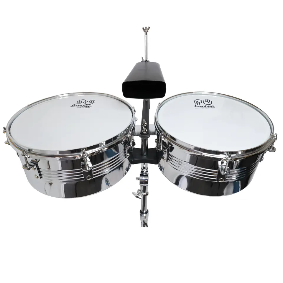 Timbales 13x14xH6.5'' plateada Tumbao 2