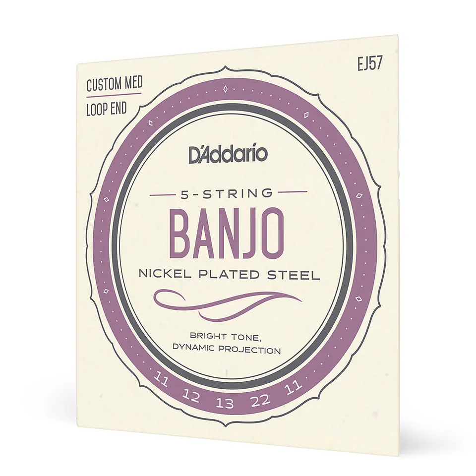 Set de cuerdas Banjo Nickel Custom EJ57 Med Daddario 1