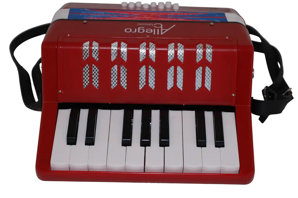 Acordeon de Plastico 17 Teclas 8 bajos ALL104-1RD Allegro 1