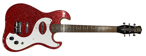 Guitarra Eléctrica Danelectro Red Metal Flake 63 Dano Red
