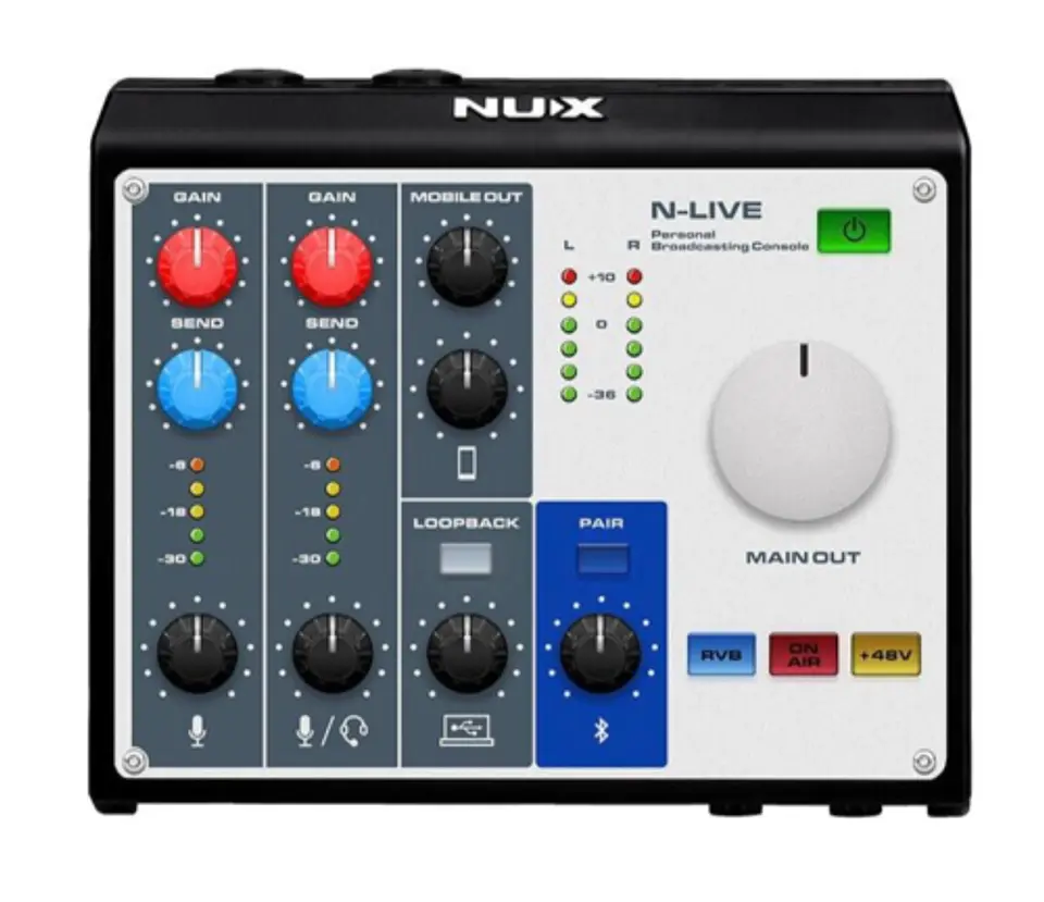 Consola Podcast Multipista Portátil N-LIVE NAI-33L Nux 1