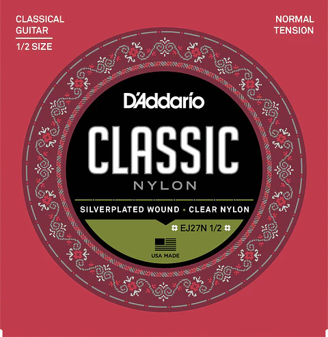 Set De Cuerdas Nylon Clásica1/2 N.Tensión Ej27N Daddario