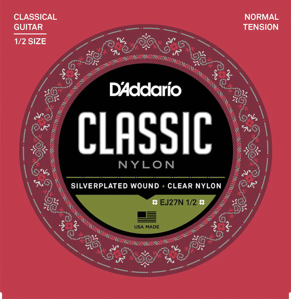 Set De Cuerdas Nylon Clásica1/2 N.Tensión Ej27N Daddario 1