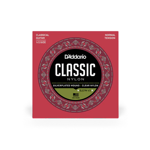 Set De Cuerdas Nylon Clásica1/2 N.Tensión Ej27N Daddario