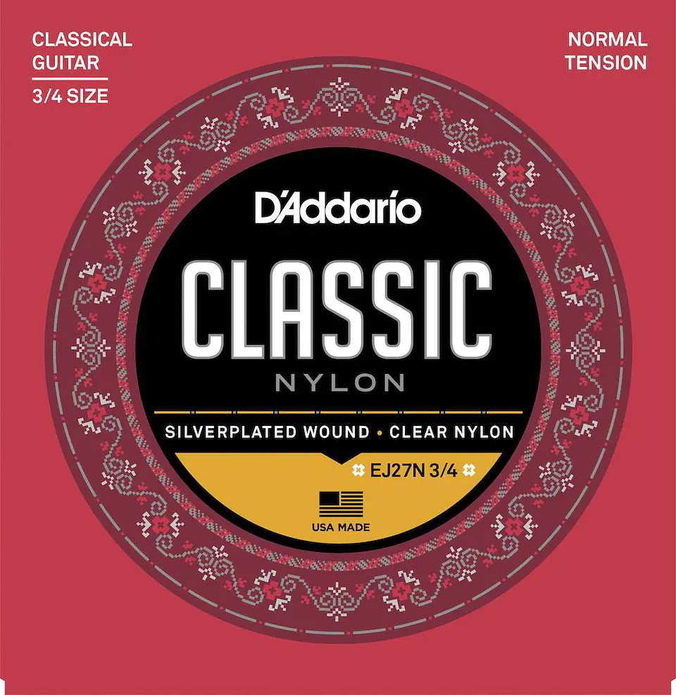Set De Cuerdas Nylon Clásica3/4 N.Tensión Ej27N 3/4 Daddario 1