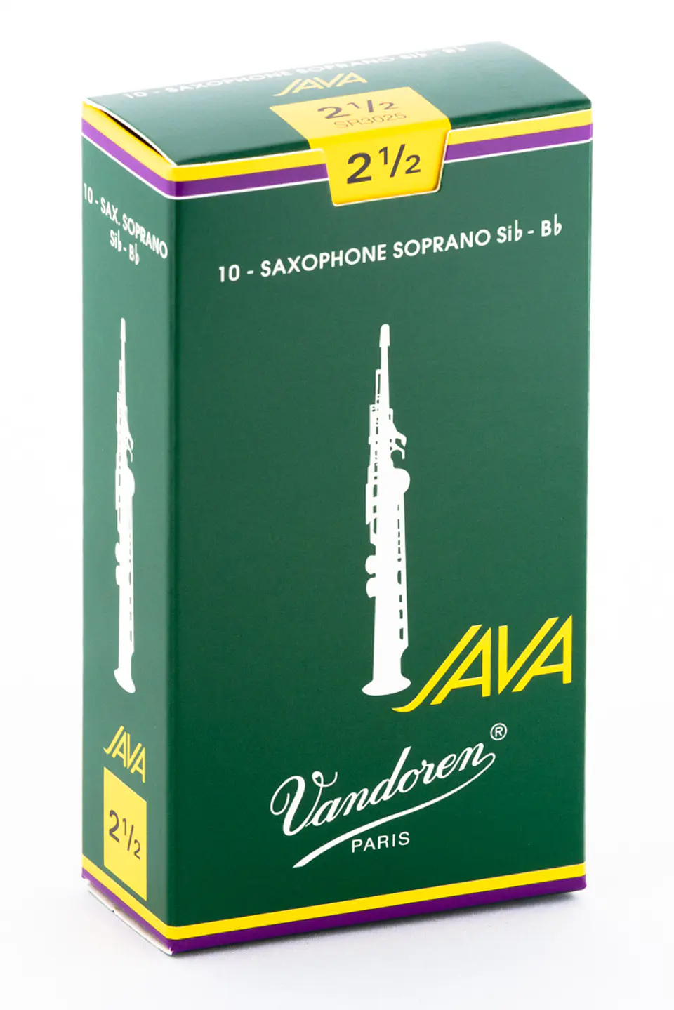 Cajas de cañas Saxo Soprano JAVA Nº2.5 SR3025 Vandoren 1