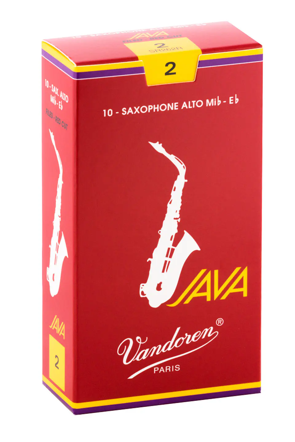 Cajas de cañas Saxo Alto JAVA RED Nº2.0 SR262R Vandoren 1