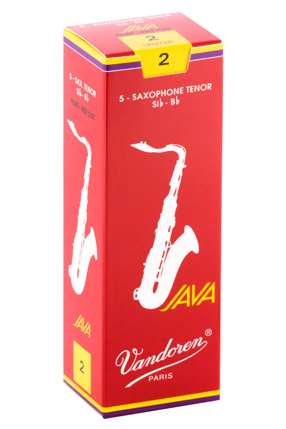 Cajas de cañas Saxo Tenor JAVA RED Nº2.0 SR272R Vandoren 1