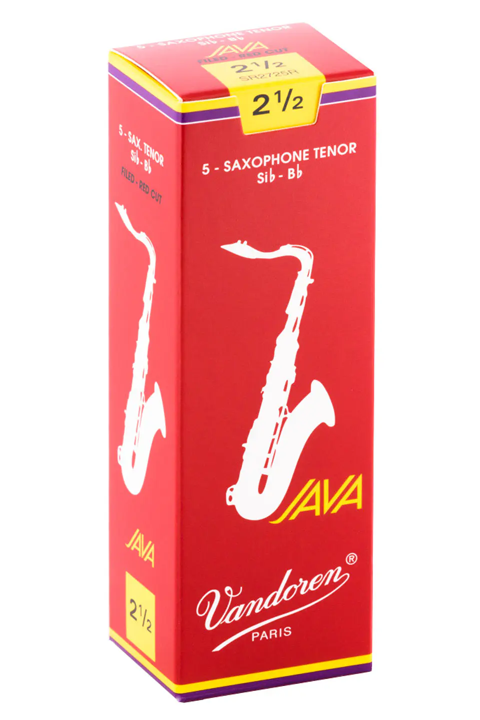 Cajas de cañas Saxo Tenor JAVA RED Nº2.5 SR2725R Vandoren 1