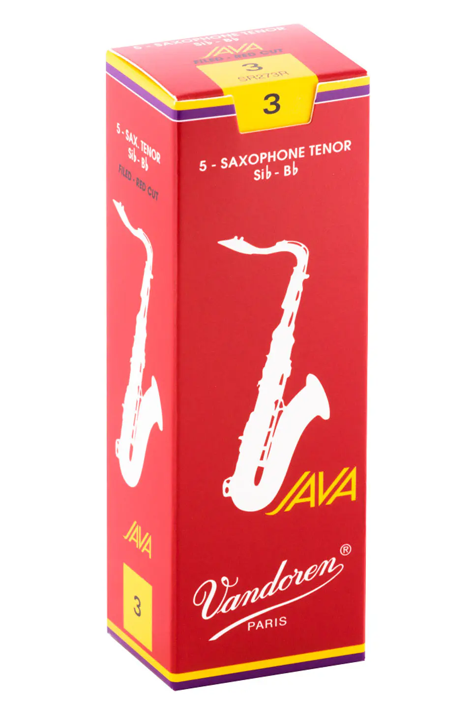 Cajas de cañas Saxo Tenor JAVA RED Nº3.0 SR273R Vandoren 1