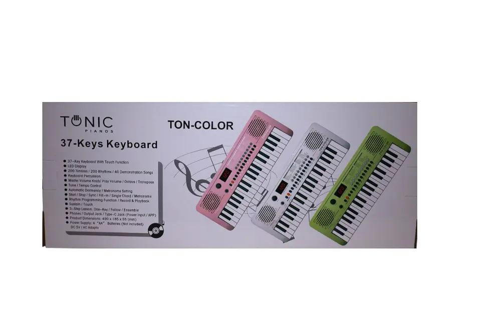 Teclado Musical Piano 37 Notas Ton-Color Green Tonic 7