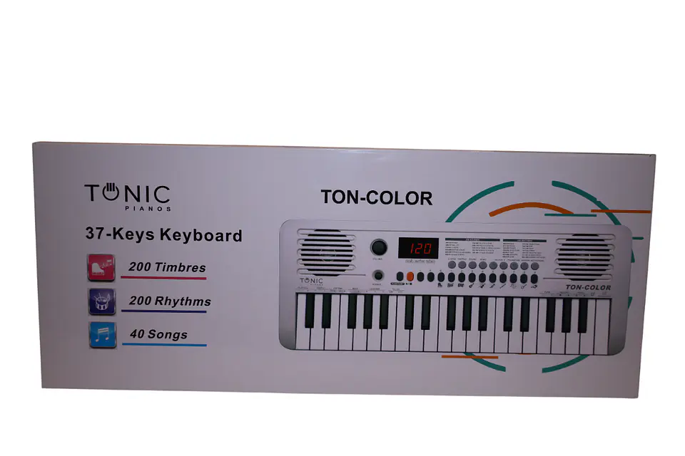 Teclado Musical Piano 37 Notas Ton-Color White Tonic 7
