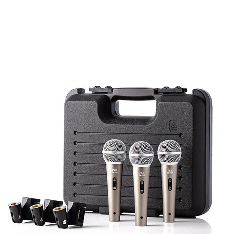 Kit Microfono dinámico unidireccional DM-1500KIT ISK