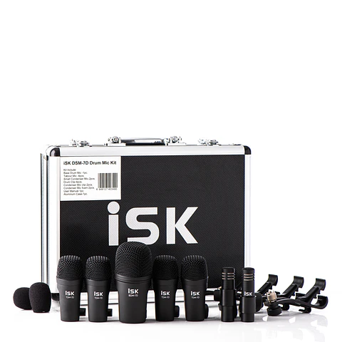 Set de Micrófonos para bateria piezas DSM-7D ISK