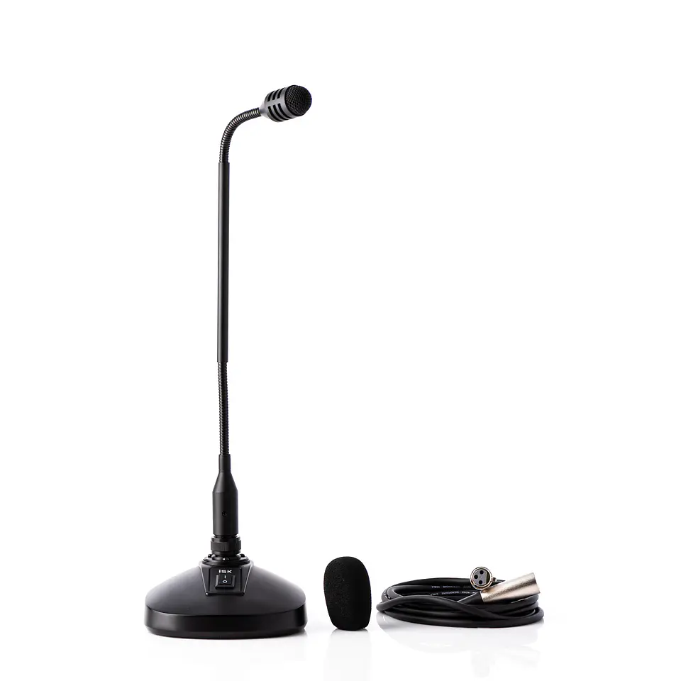 Mic dinámico unidireccional cuello ganso MP-5 ISK c/phantom 1