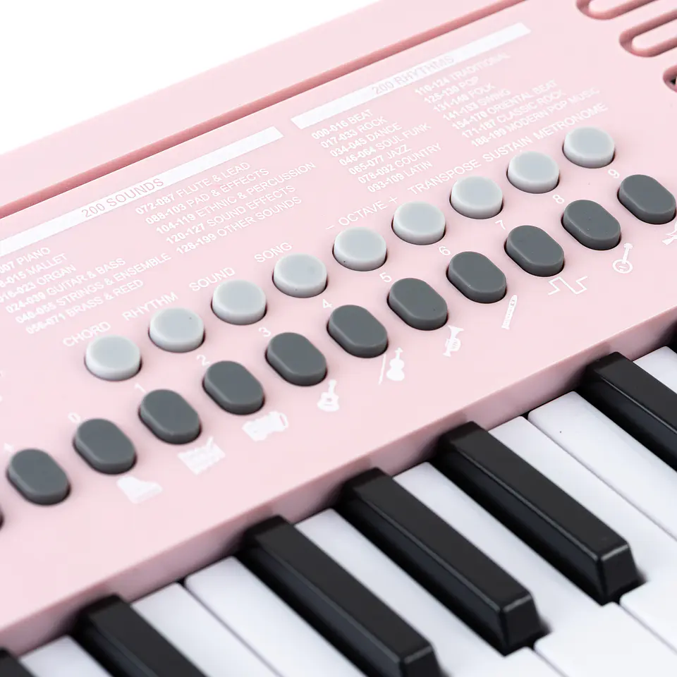 Teclado Musical Piano 37 Notas Ton-Color Pink Tonic 3
