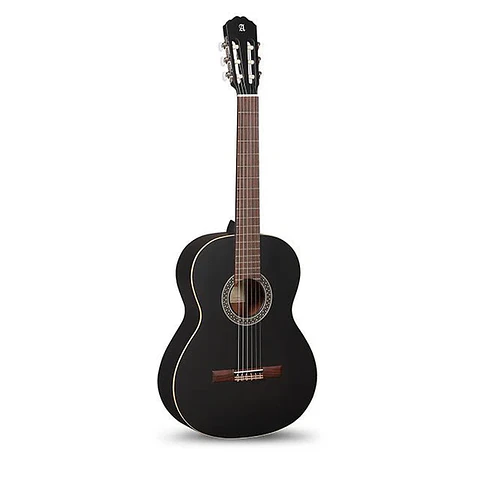 Guitarra Clásica 1C Black Satin + Funda 4/4 10 Mm Alhambra