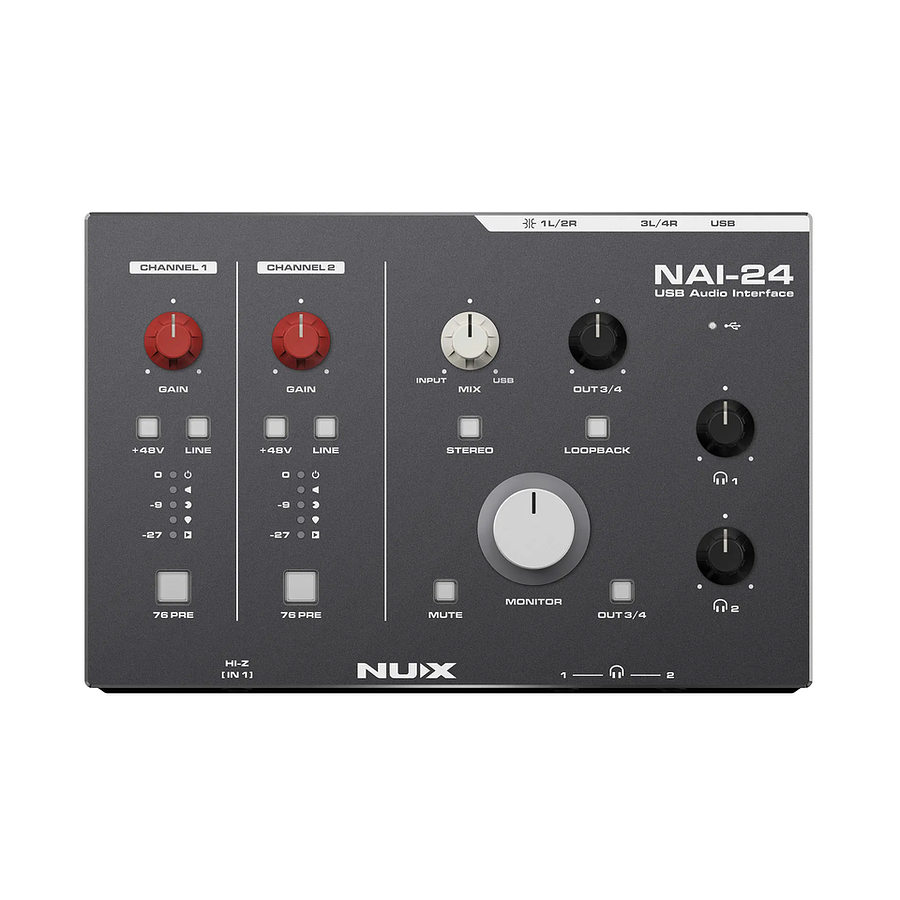 Consola Podcast Multipista Portátil 2 canales NAI-24 Nux