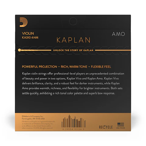 Set Cuerdas Violín Kaplan Tensión Media Ka310 4/4M Daddario