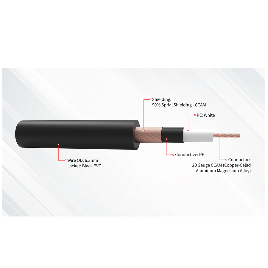 Cable Instrumento Estandar ángulo 6M Plug Lgi-203-6BK Kirlin