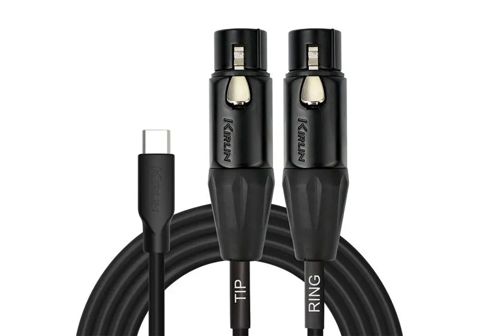 Cable USB-C a 2 XLR Hembra 2M UY-C-391XE-2 Kirlin 1