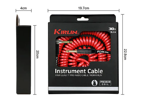 Cable Instrumento Premium Coil 10M Rojo IPK-222BFGL-10-rde