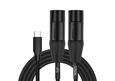 Cable USB-C a 2 XLR Macho 3M UY-C-390XE-3 Kirlin