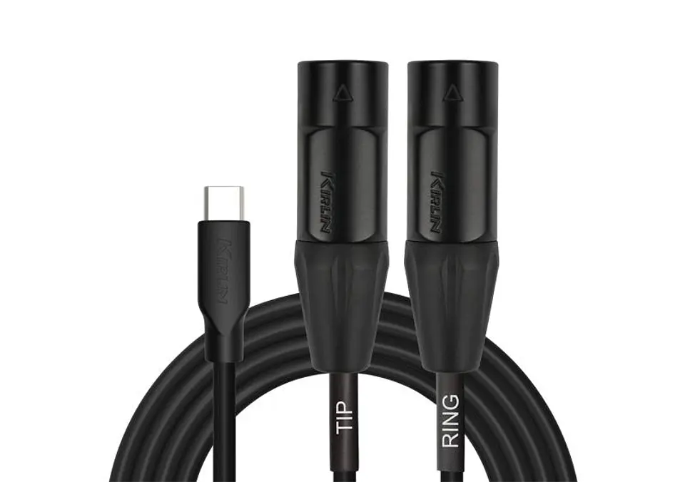 Cable USB-C a 2 XLR Macho 3M UY-C-390XE-3 Kirlin 1