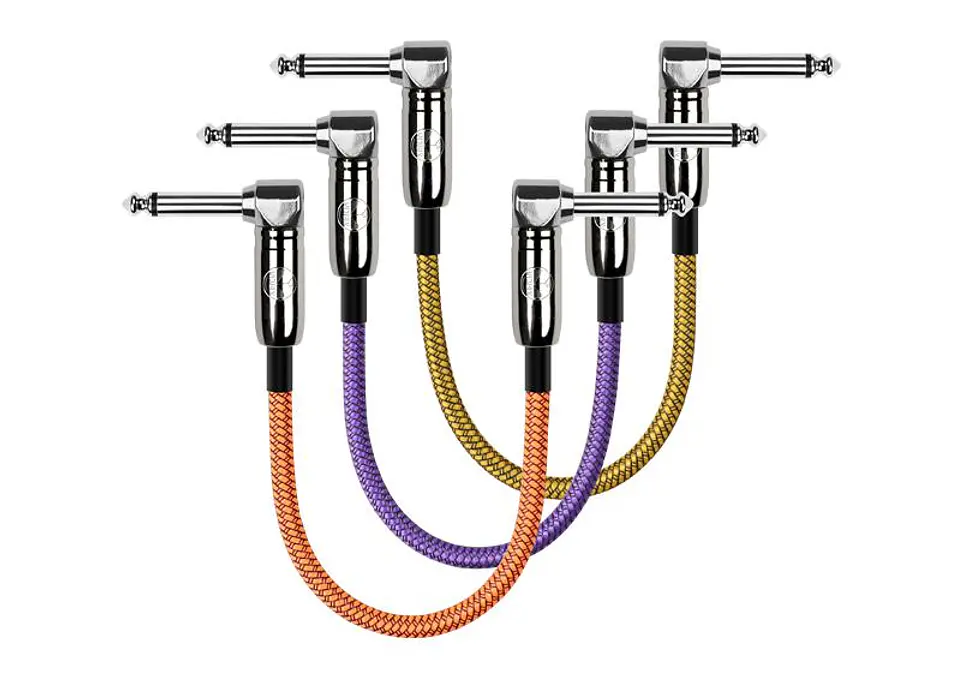 Pack 3 Patch Cable Pedal 0,3M Ángulo IWC3B-203PN-0,3m 2