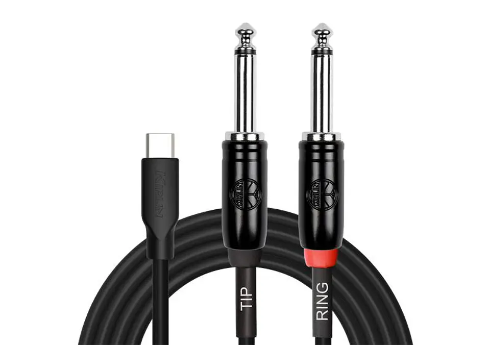 Cable USB-C a 2 Plug 45748 Mono 3M UY-C-392B-3 Kirlin 1