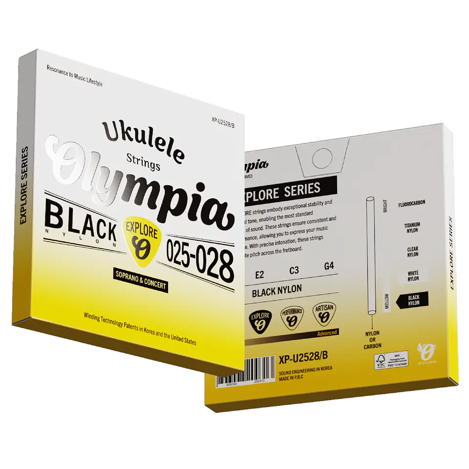 Set de Cuerdas Ukelele Soprano/Concierto XP-U2528/B Olympia 4