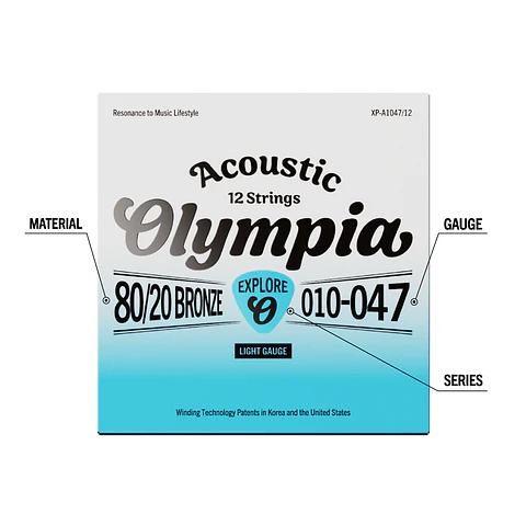 Set Guitarra Electroacústica XP-A1047/12 Olympia