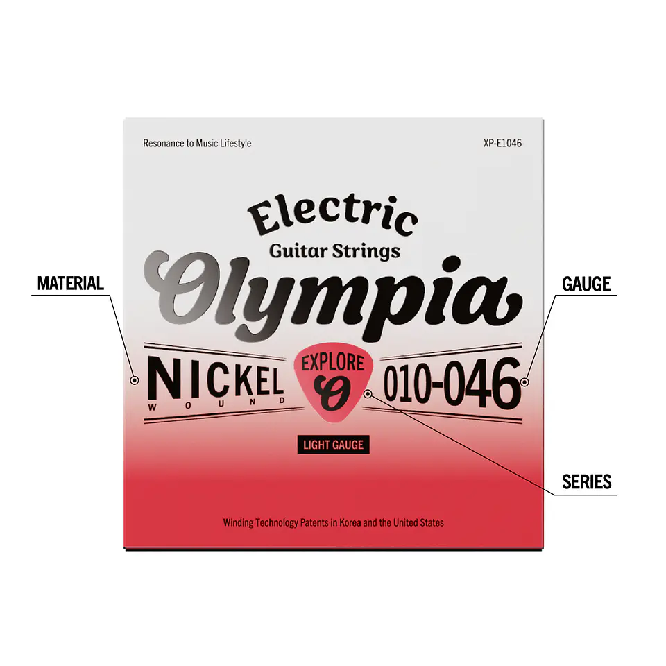 Set Guitarra Eléctrica Regular 10-46 XP-E1046 Olympia 2