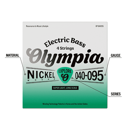 Set Bajo Eléctrico 4 40-95 XP-B4095 Olympia