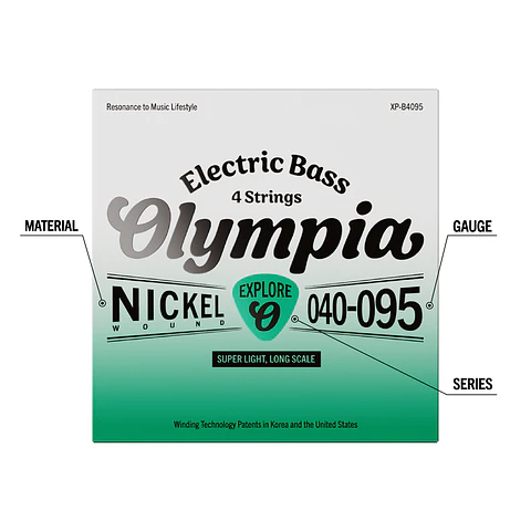 Set Bajo Eléctrico 4 40-95 XP-B4095 Olympia